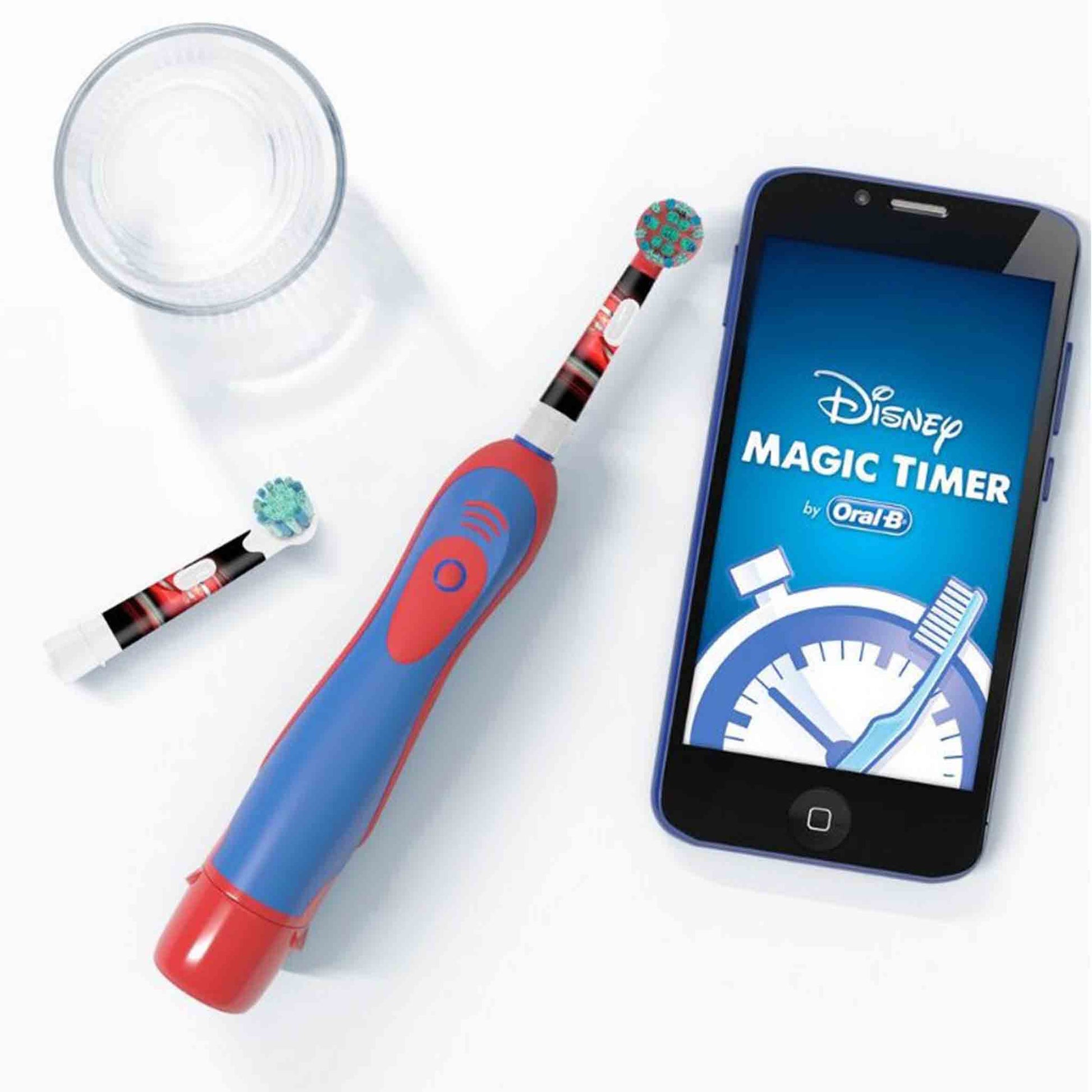 Pack de repuestos Oral-B Kids Cars x2 para cepillo eléctrico infantil desde 3 años, con cabezal redondo.