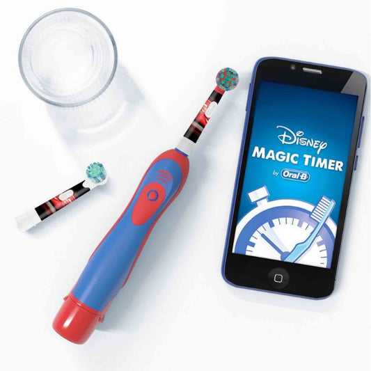 Pack de repuestos Oral-B Kids Cars x2 para cepillo eléctrico infantil desde 3 años, con cabezal redondo.