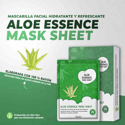 Pack de 10 mascarillas faciales Esfolio Aloe Vera hidratantes