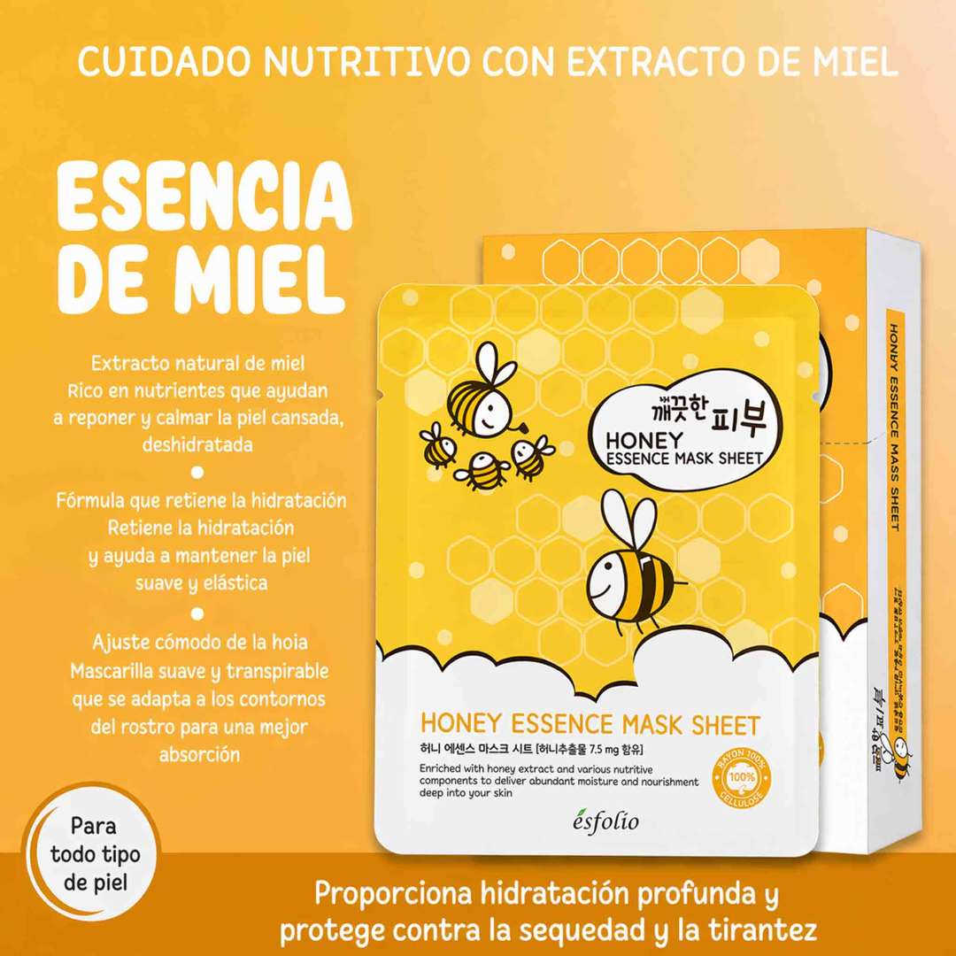 Mascarilla Honey Essence Esfolio Pack De 10 Uni