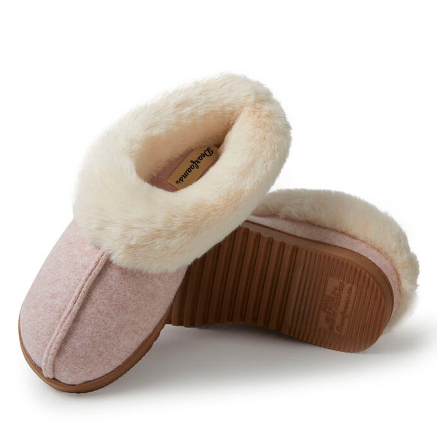 Pantuflas Dearfoams Chloe Knit Clog Rosa Para Mujer Con Regulación De Temperatura DEARFOAMS- Dermocosmetica_belleza_online