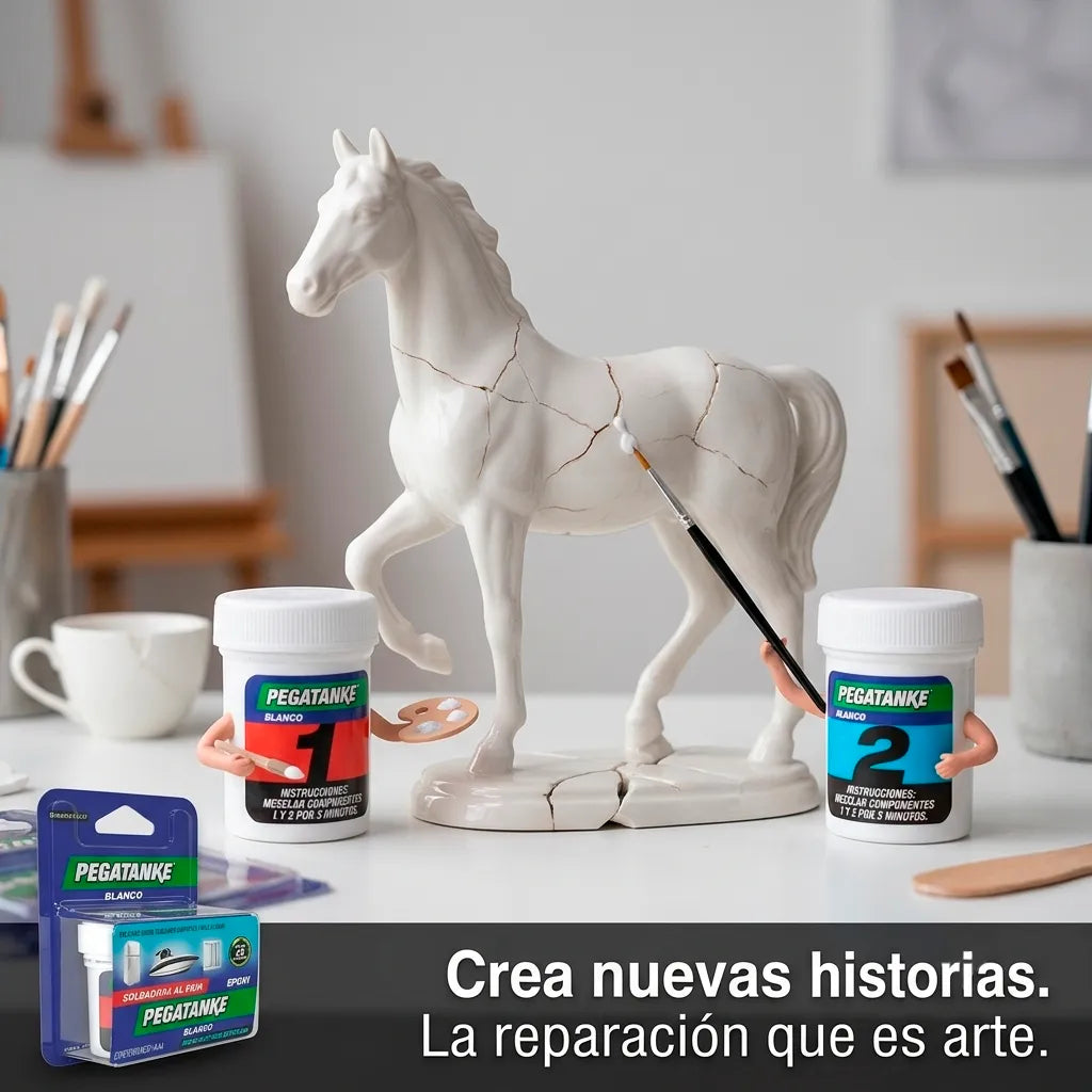 Pegatanke Epoxi soldadura al frío en variantes blanco y negro, adhesivo de 2 componentes para reparaciones