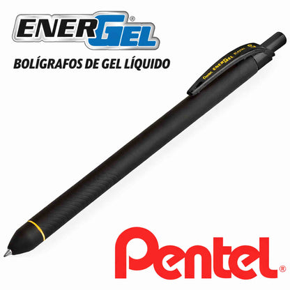 Lápiz Pentel EnerGel Kuro 0.7 Bolígrafo Gel Tinta Negra
