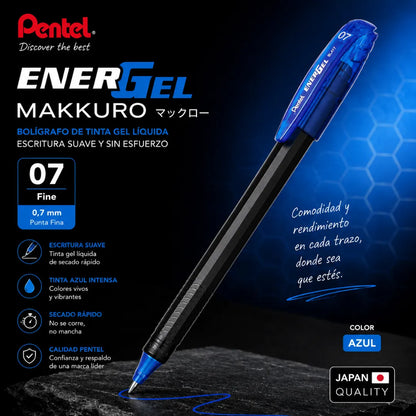Lápiz Pentel EnerGel Makkuro 0.7 mm