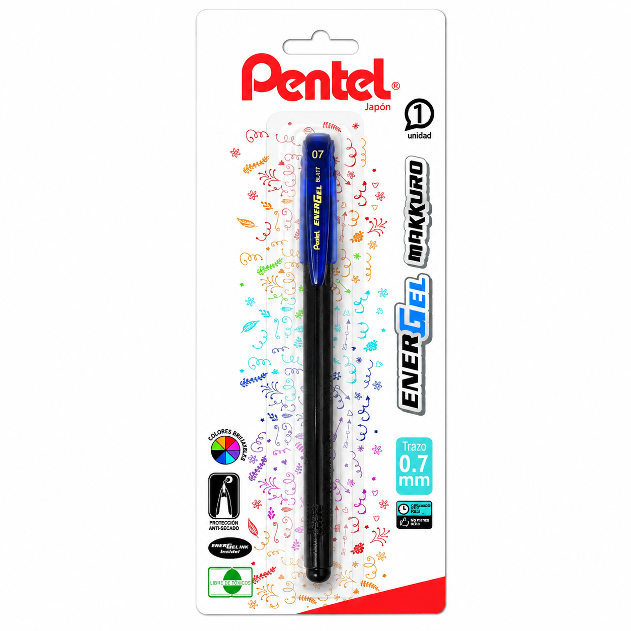 Lápiz Pentel EnerGel Makkuro 0.7 mm
