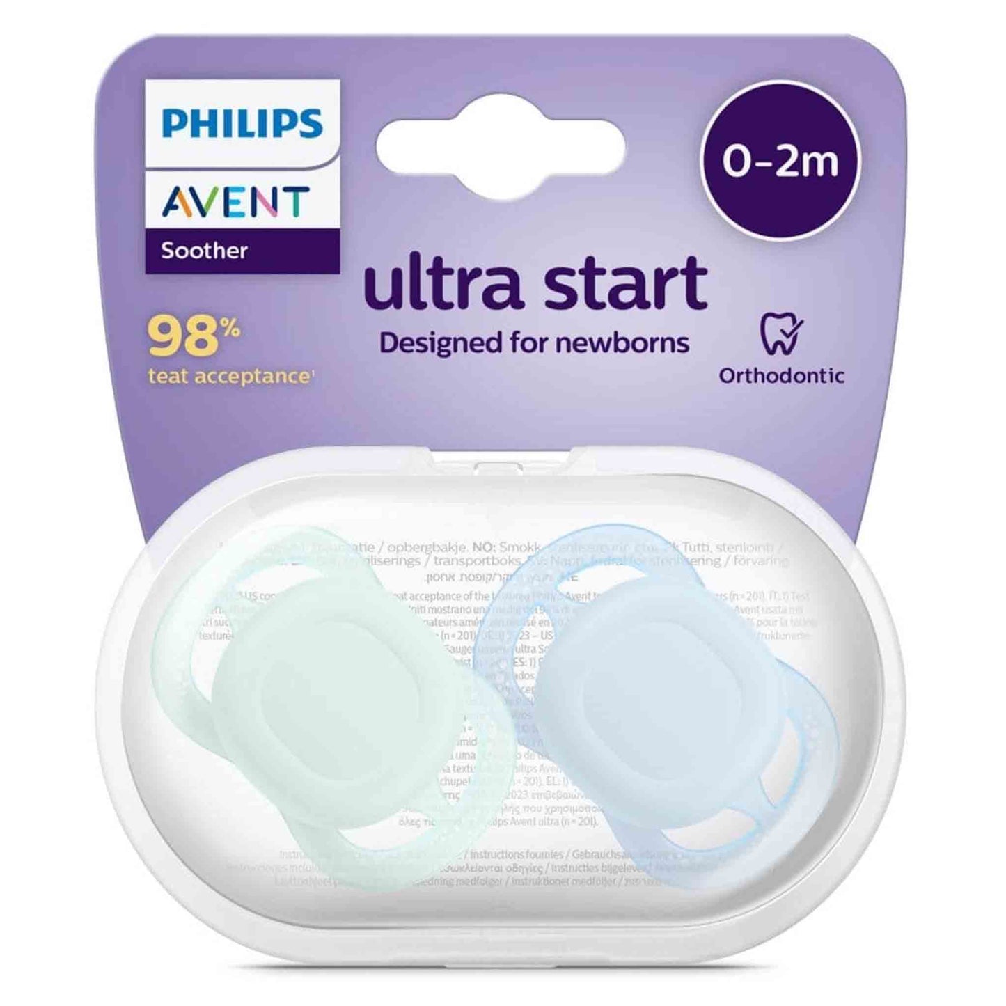 Chupetes Ultra Start 0-2m Philips Avent, suaves y seguros