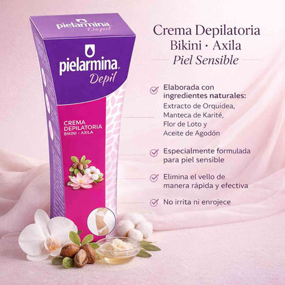 Crema depilatoria Pielarmina bikini axila piel sensible depilación suave