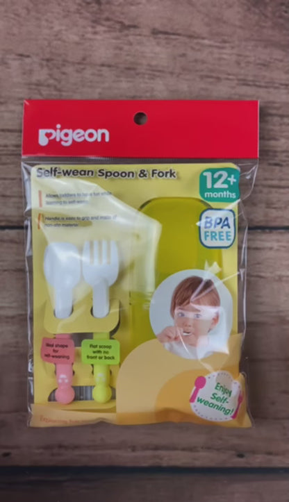 Pigeon Set Cuchara y Tenedor Paso 2 con Estuche 12+ Meses