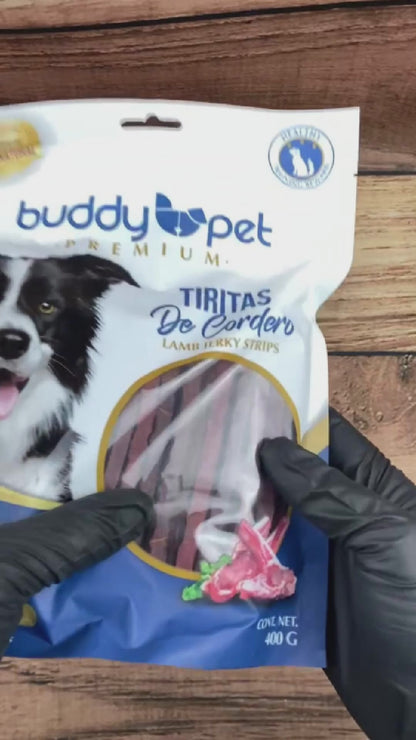 Snack perros Buddy Pet tiritas vacuno natural alto proteínas