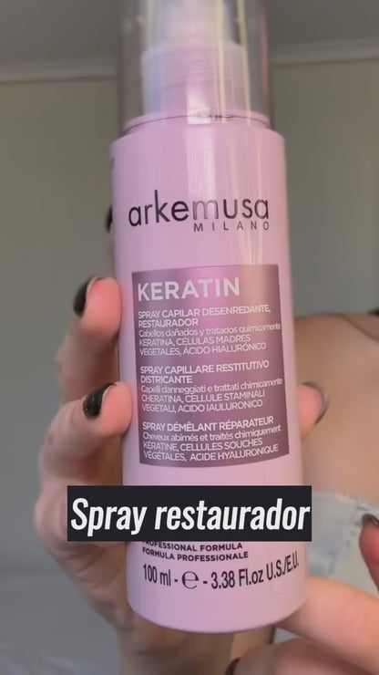 Spray Desenredante Arkemusa Keratin 100 ml | Restaurador Capilar