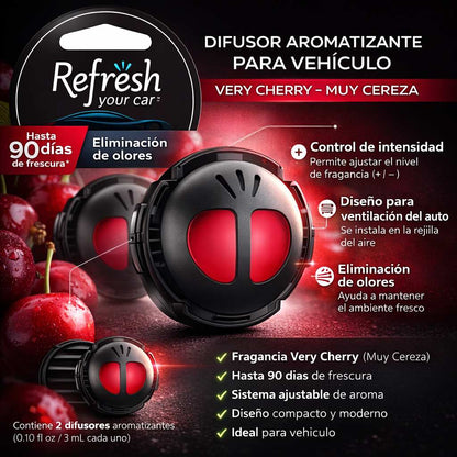 Refresh Your Car Very Cherry Difusor Auto 2 Unidades