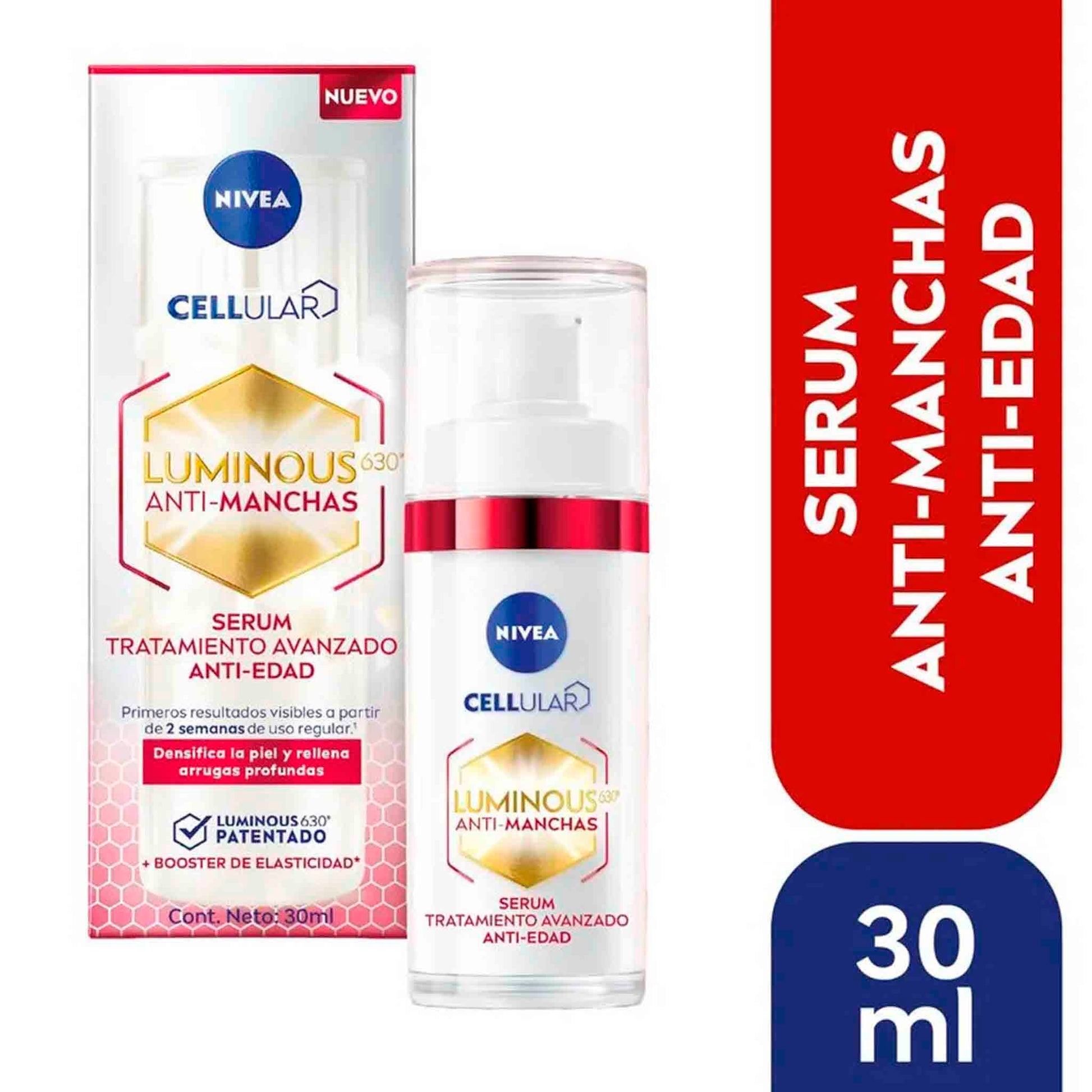 Nivea Luminous 630 Sérum Anti-Manchas Anti-Edad 30 ml – Reduce manchas, arrugas y revela una piel visiblemente más joven NIVEA- Dermocosmetica_belleza_online