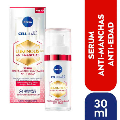 Nivea Luminous 630 Sérum Anti-Manchas Anti-Edad 30 ml – Reduce manchas, arrugas y revela una piel visiblemente más joven NIVEA- Dermocosmetica_belleza_online