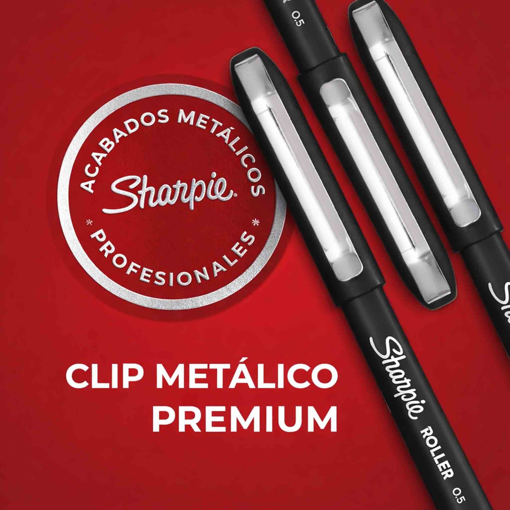 Bolígrafo Sharpie Rollerball 0,5 mm tinta negra blíster 2 unidades