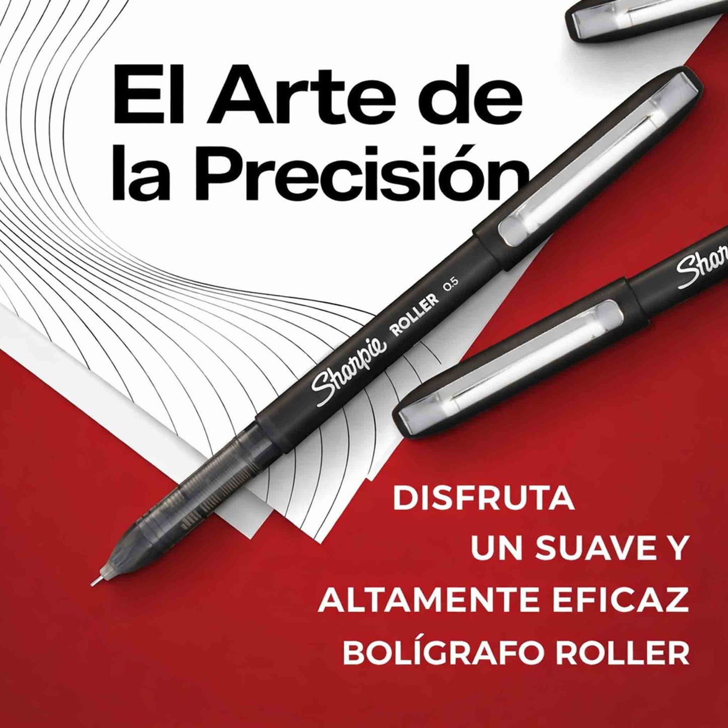 Bolígrafo Sharpie Rollerball 0,5 mm tinta negra blíster 2 unidades
