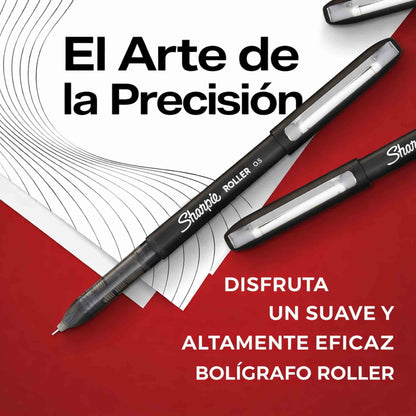 Bolígrafo Sharpie Rollerball 0,5 mm tinta negra blíster 2 unidades