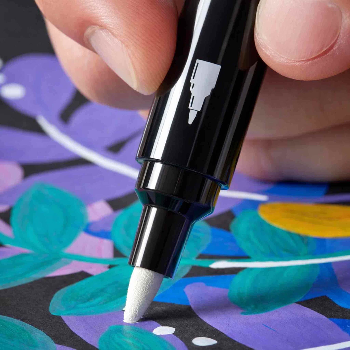 Sharpie Marcador creativo acrílico Punta redonda Blanco y negro