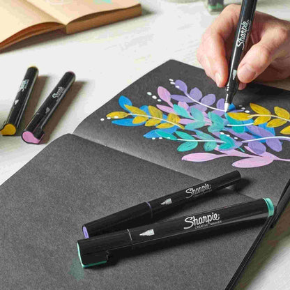 Sharpie Marcador creativo acrílico Punta redonda Blanco y negro