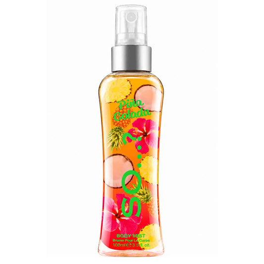 Bruma corporal So Piña Colada en spray de 100 ml con aroma tropical de coco, piña y vainilla.