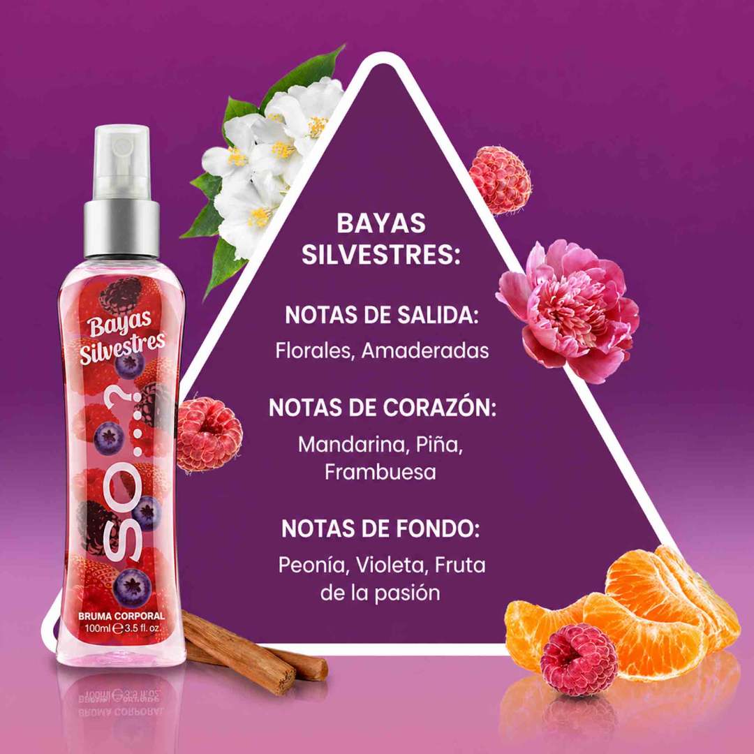 SO...? Wild Berries Body Mist 100ml bruma corporal aroma frutos rojos