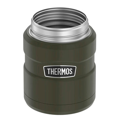 Termo de Comida Thermos King 470 ml – Acero Inoxidable Verde Army THERMOS- Dermocosmetica_belleza_online