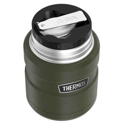Termo de Comida Thermos King 470 ml – Acero Inoxidable Verde Army THERMOS- Dermocosmetica_belleza_online
