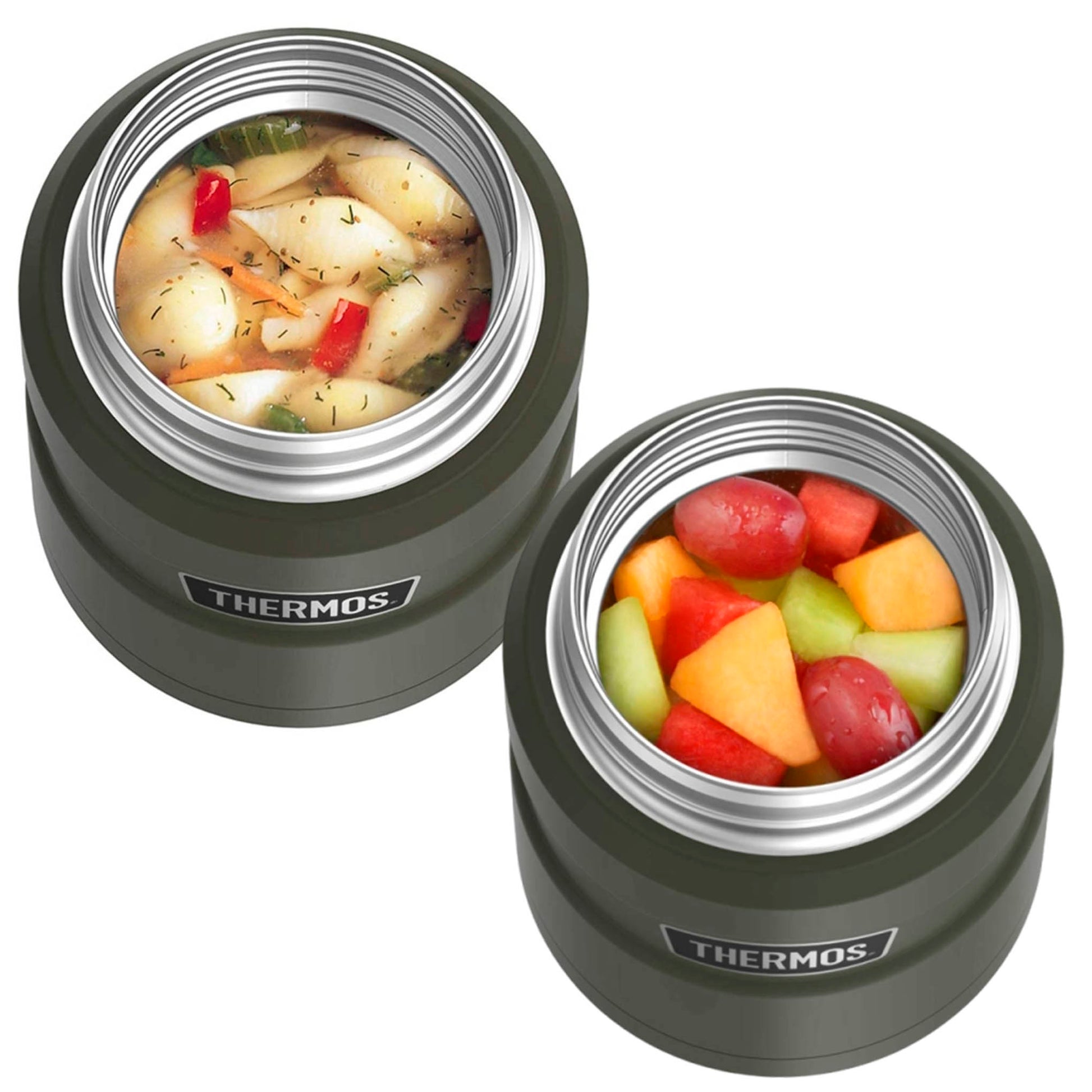 Termo de Comida Thermos King 470 ml – Acero Inoxidable Verde Army THERMOS- Dermocosmetica_belleza_online