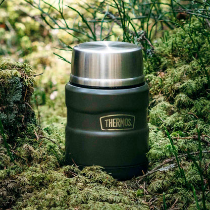 Termo de Comida Thermos King 470 ml – Acero Inoxidable Verde Army THERMOS- Dermocosmetica_belleza_online