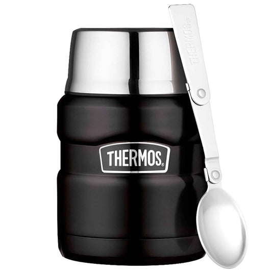 Termo de Comida Thermos 470 ml – Acero Inoxidable Negro, Hermético y Duradero THERMOS- Dermocosmetica_belleza_online