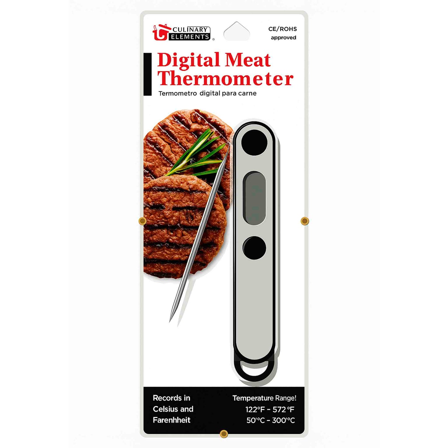 Termometro Digital para Carnes Culinary Elements Pantalla LCD