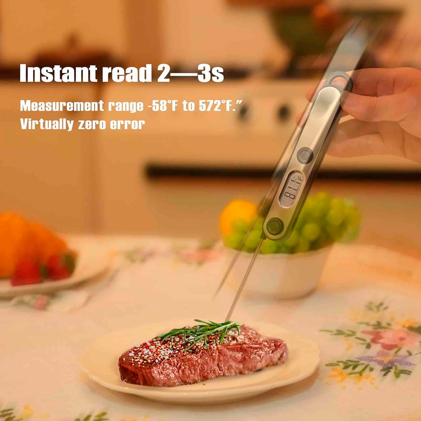 Termometro Digital para Carnes Culinary Elements Pantalla LCD