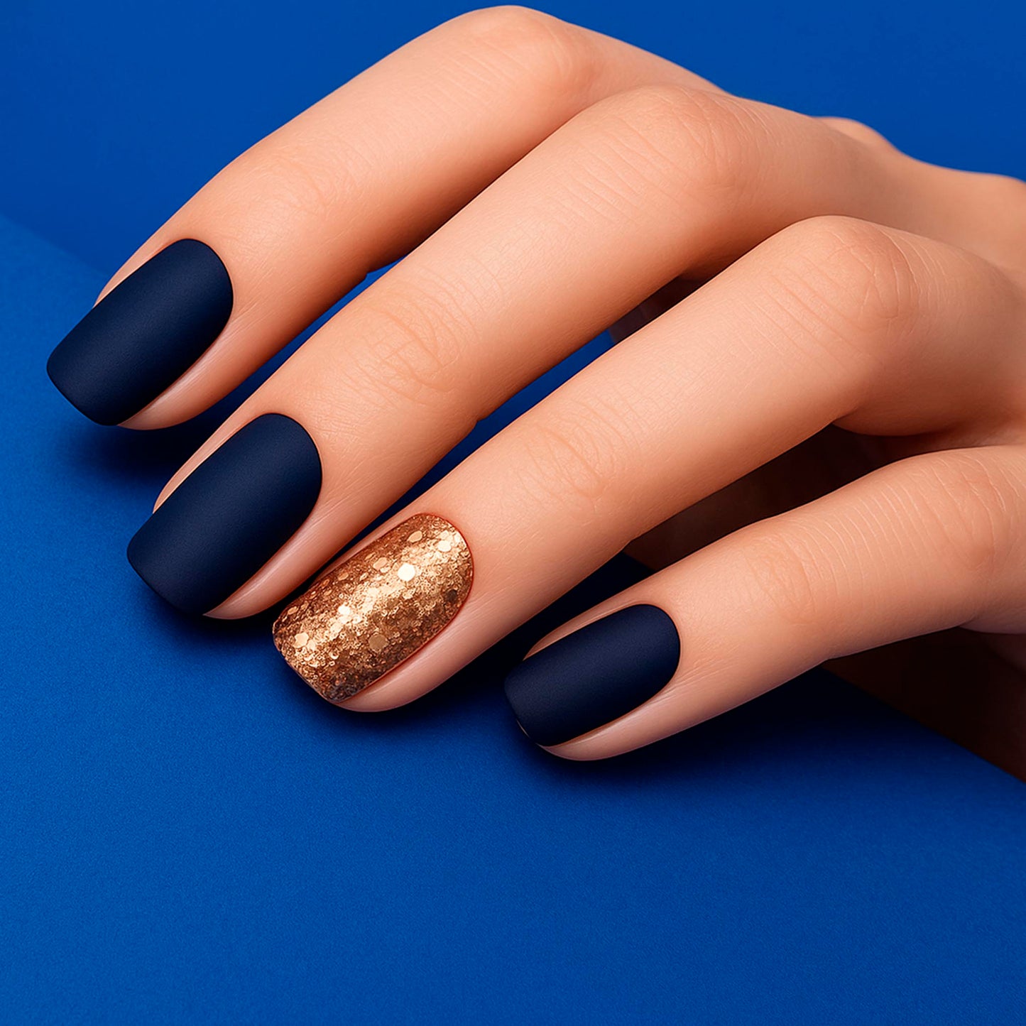 Uñas Postizas Autoadhesivas Kiss Impress Wannabe Star – Color Azul | 30 Unidades IMPRESS- Dermocosmetica_belleza_online
