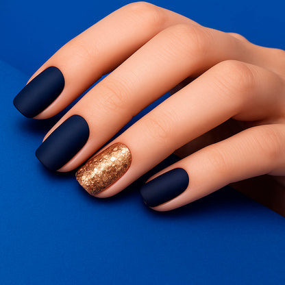 Uñas Postizas Autoadhesivas Kiss Impress Wannabe Star – Color Azul | 30 Unidades IMPRESS- Dermocosmetica_belleza_online