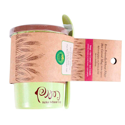 Vaso Ecológico De Fibra De Trigo R. Limited Con Tapa y Cuchara