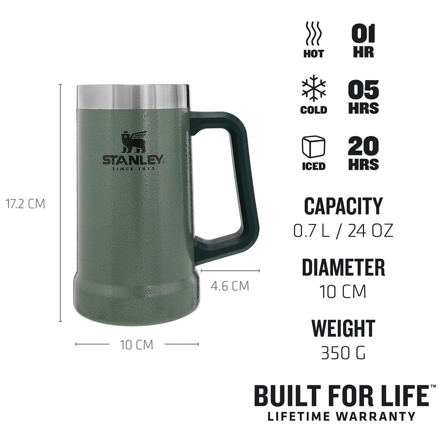 Vaso Stanley Adventure Chop Beer Stein Verde 709ml STANLEY- Dermocosmetica_belleza_online