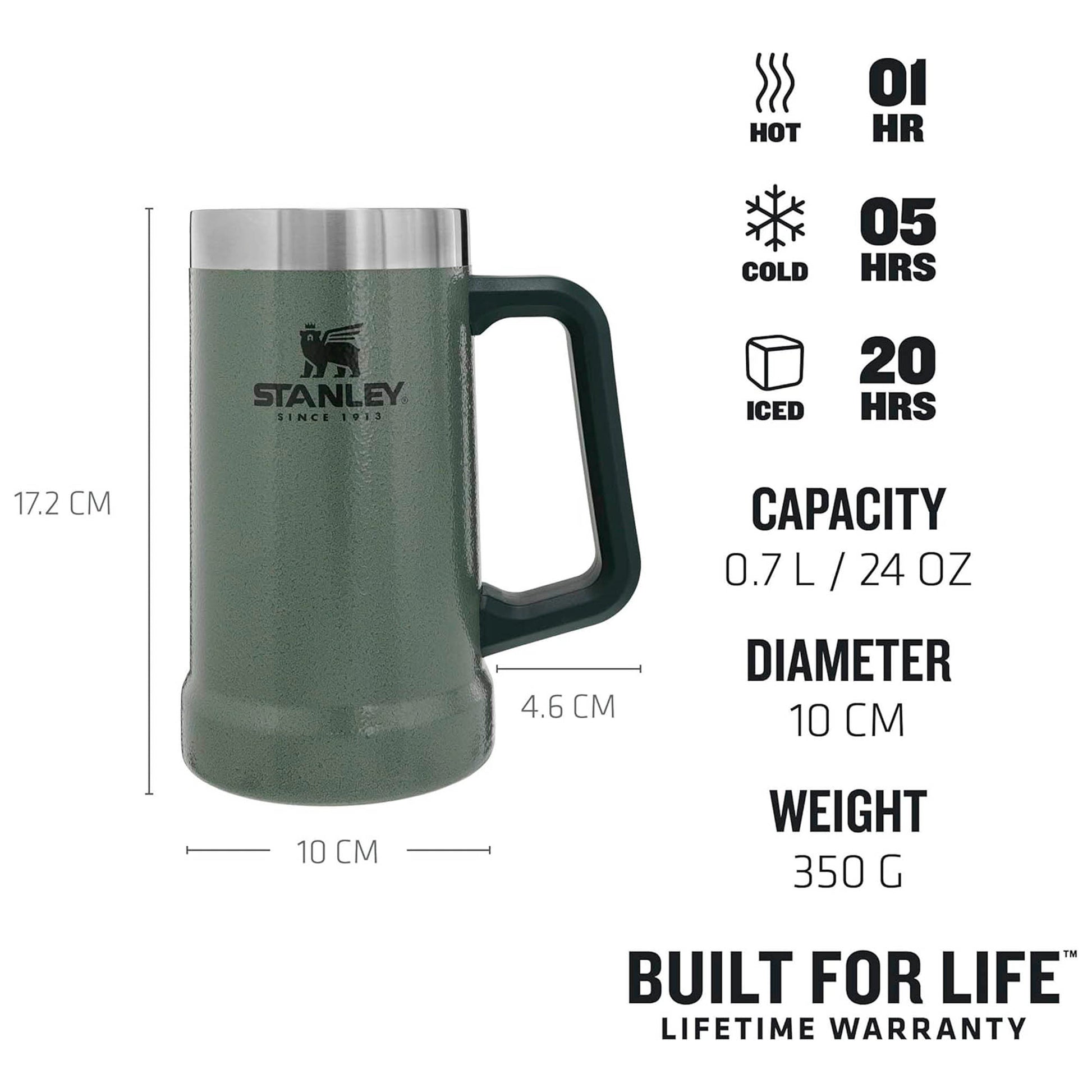 Vaso Stanley Adventure Chop Beer Stein Verde 709ml STANLEY- Dermocosmetica_belleza_online