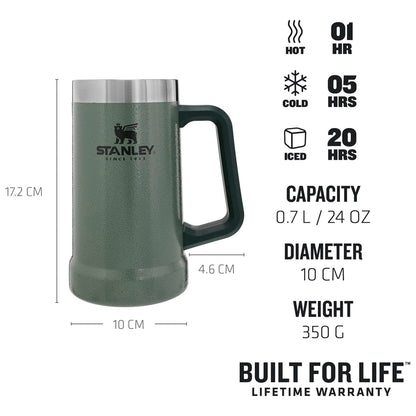 Vaso Stanley Adventure Chop Beer Stein Verde 709ml STANLEY- Dermocosmetica_belleza_online