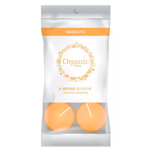Velitas de Noche Organic Spa Maracuyá – Aroma Tropical y Relajante