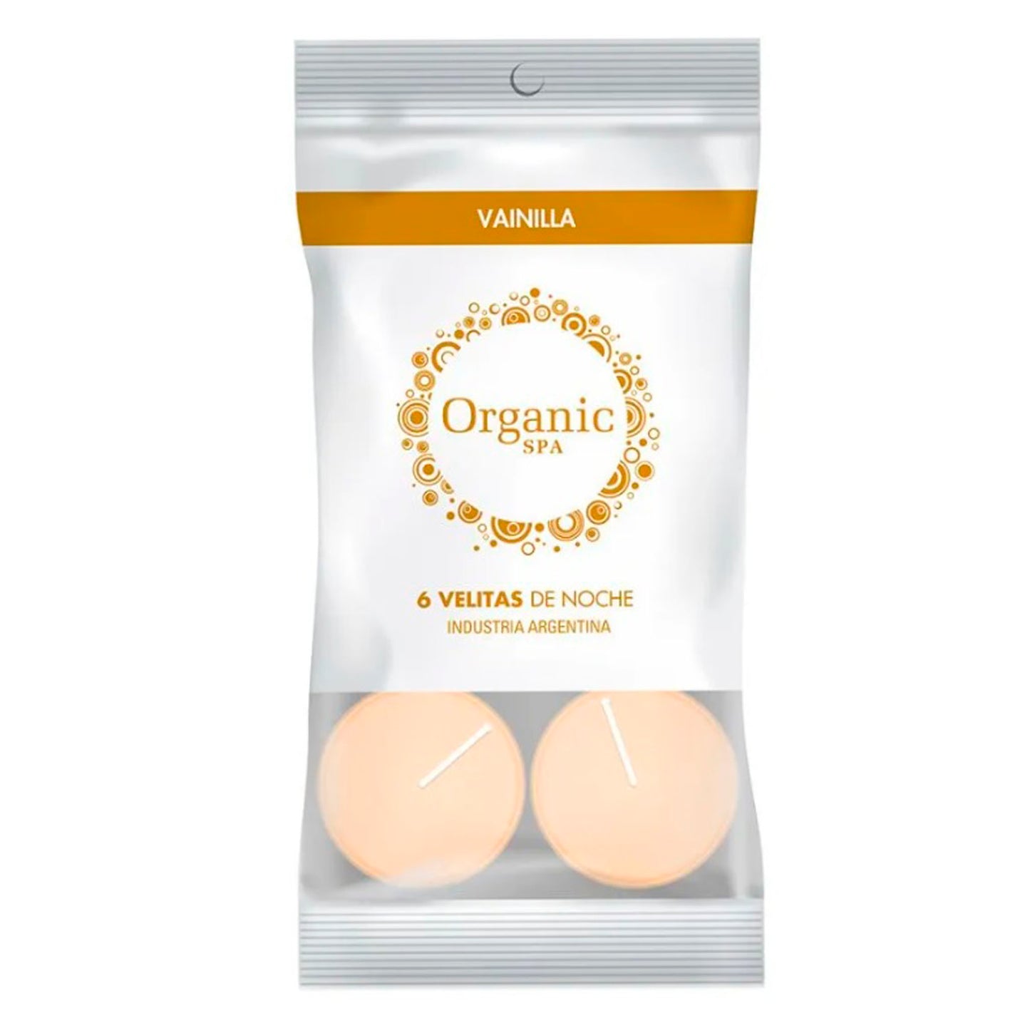 Velas Tealight Organic Spa Vainilla – Pack de 6 Aromaterapia & Relajación ORGANIC SPA- Dermocosmetica_belleza_online