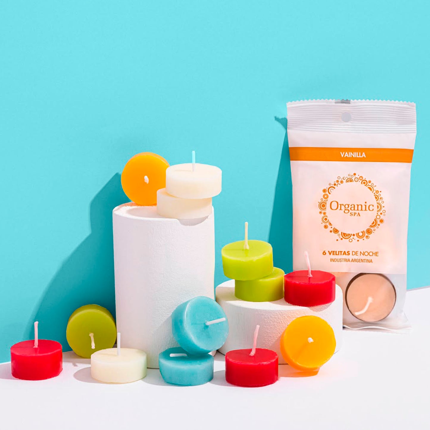 Velas Tealight Organic Spa Vainilla – Pack de 6 Aromaterapia & Relajación ORGANIC SPA- Dermocosmetica_belleza_online