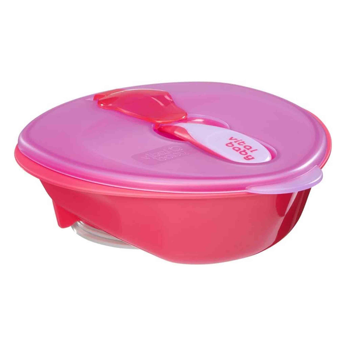 Plato con ventosa Vital Baby Nourish para bebe desde 6 meses con succion fuerte que evita derrames en la alimentacion.