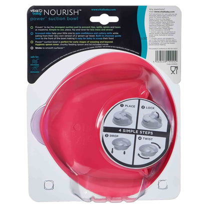 Plato con ventosa Vital Baby Nourish para bebe desde 6 meses con succion fuerte que evita derrames en la alimentacion.