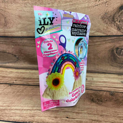 Kit Llaveros Arcoíris Macramé DIY Pack 2 We Cool