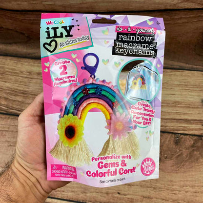 Kit Llaveros Arcoíris Macramé DIY Pack 2 We Cool