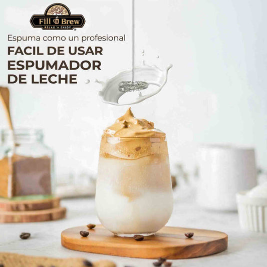 Espumador de leche White Cave a pilas portátil café espuma rápida